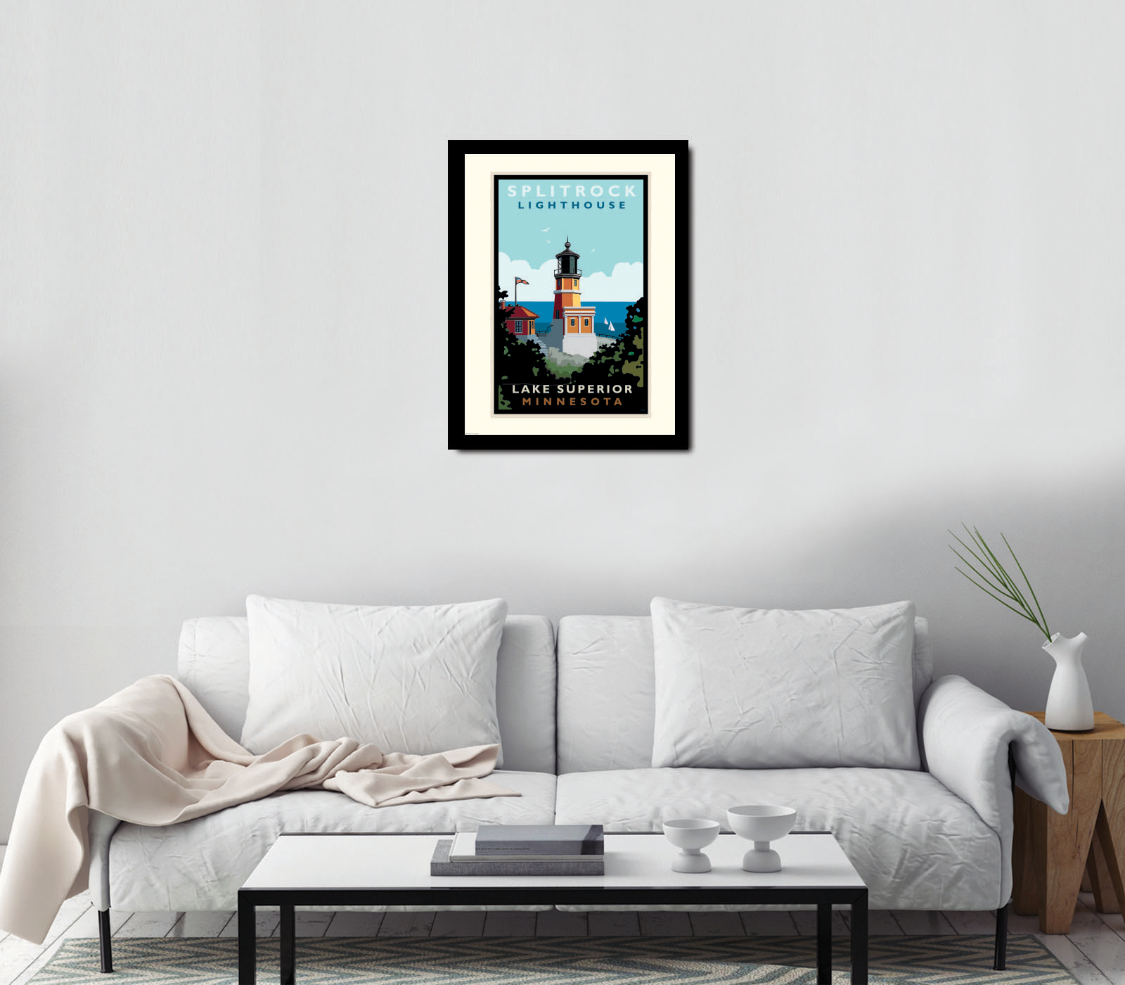 Landmark MN | Split Rock Lighthouse Lakeview Day North Shore Art Print