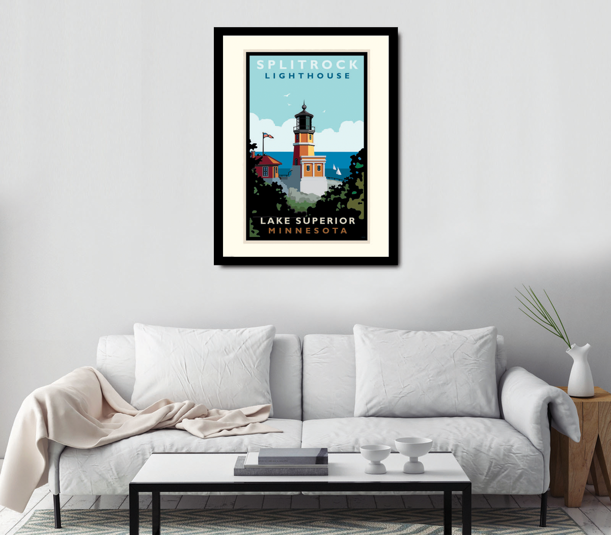 Landmark MN | Split Rock Lighthouse Lakeview Day North Shore Art Print
