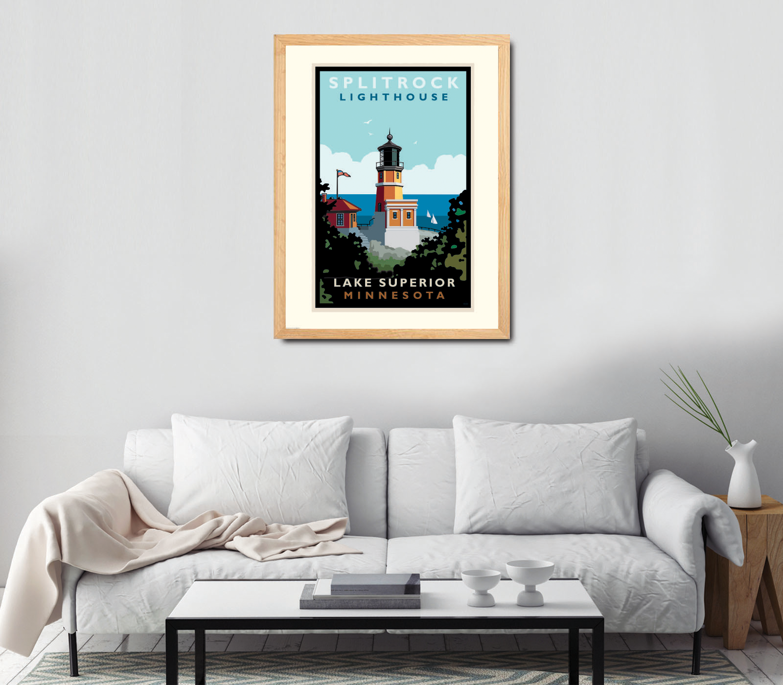 Landmark MN | Split Rock Lighthouse Lakeview Day North Shore Art Print