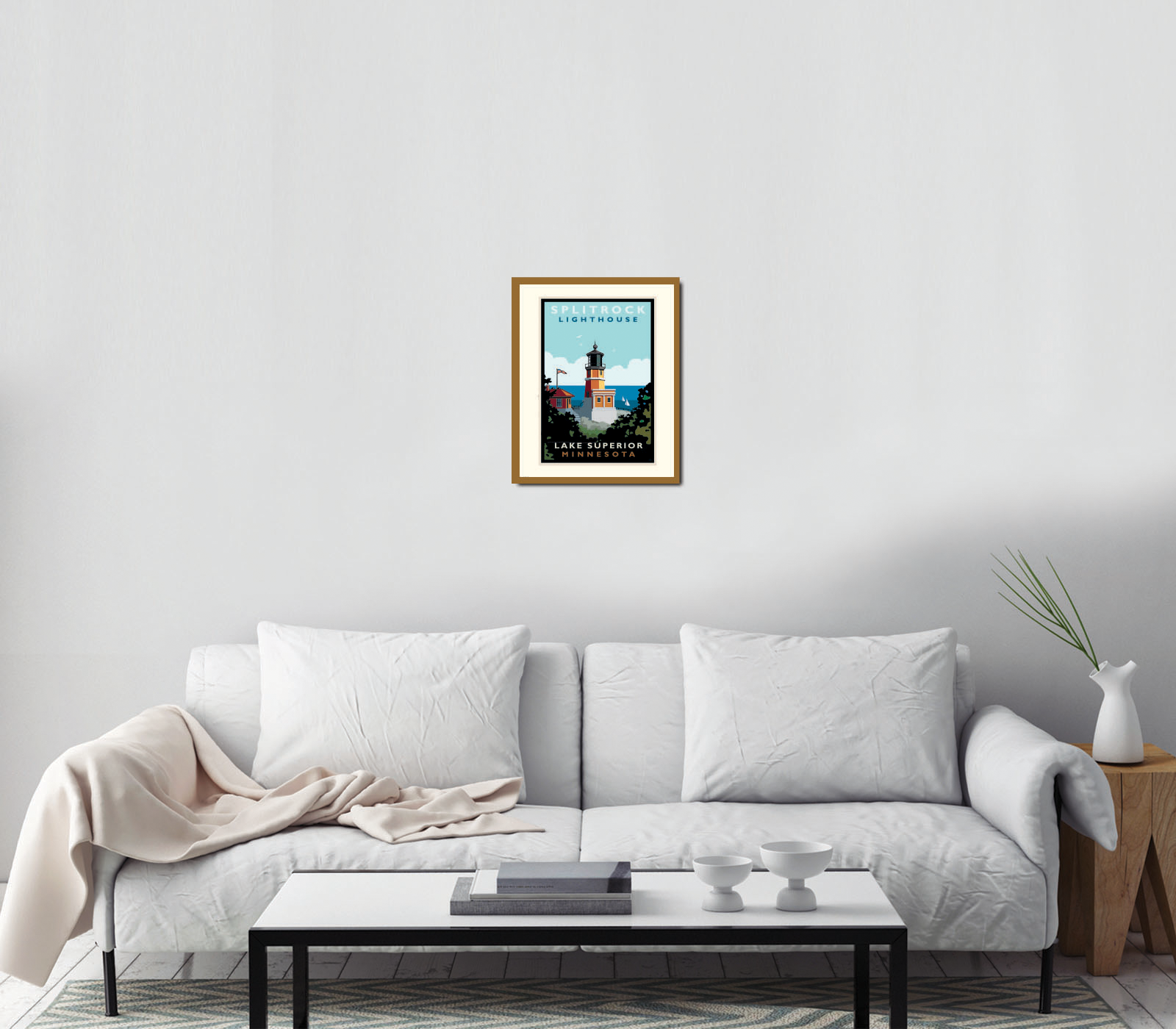 Landmark MN | Split Rock Lighthouse Lakeview Day North Shore Art Print