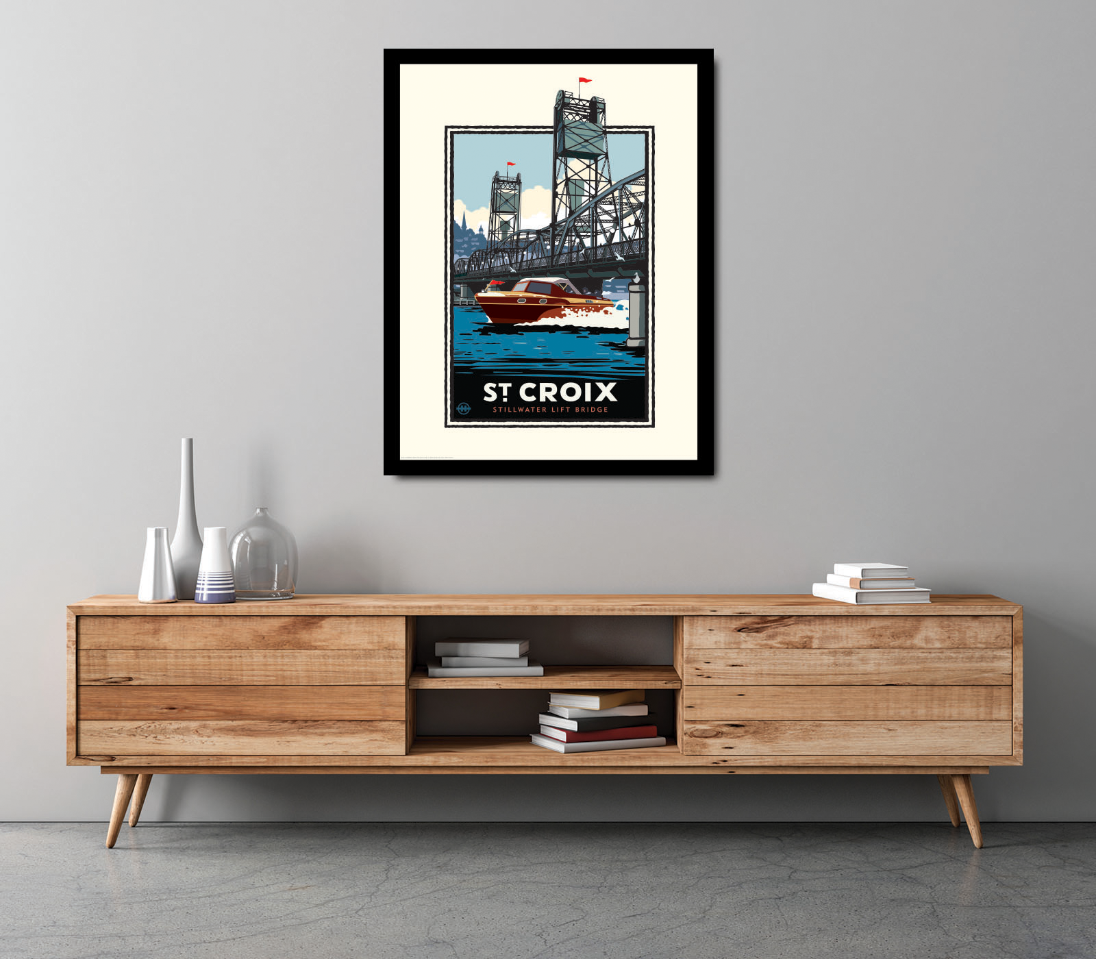 Landmark MN | St. Croix River Boating Art Print