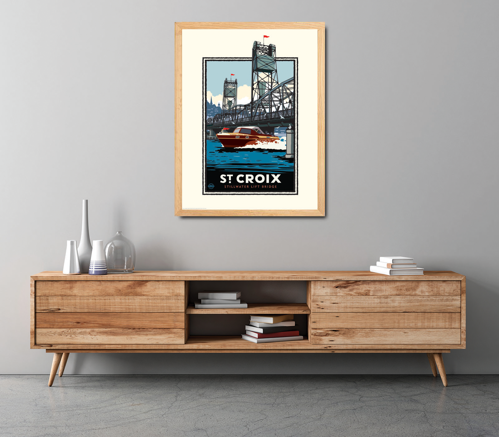 Landmark MN | St. Croix River Boating Art Print
