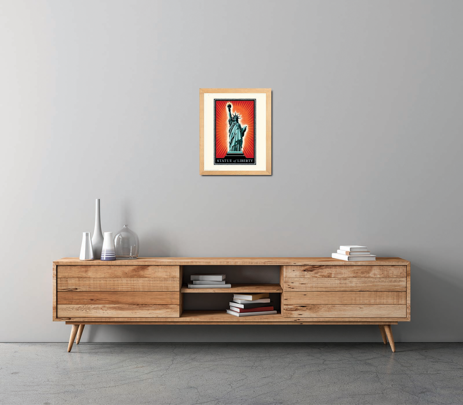 Landmark NY | Statue of Liberty Orange Burst