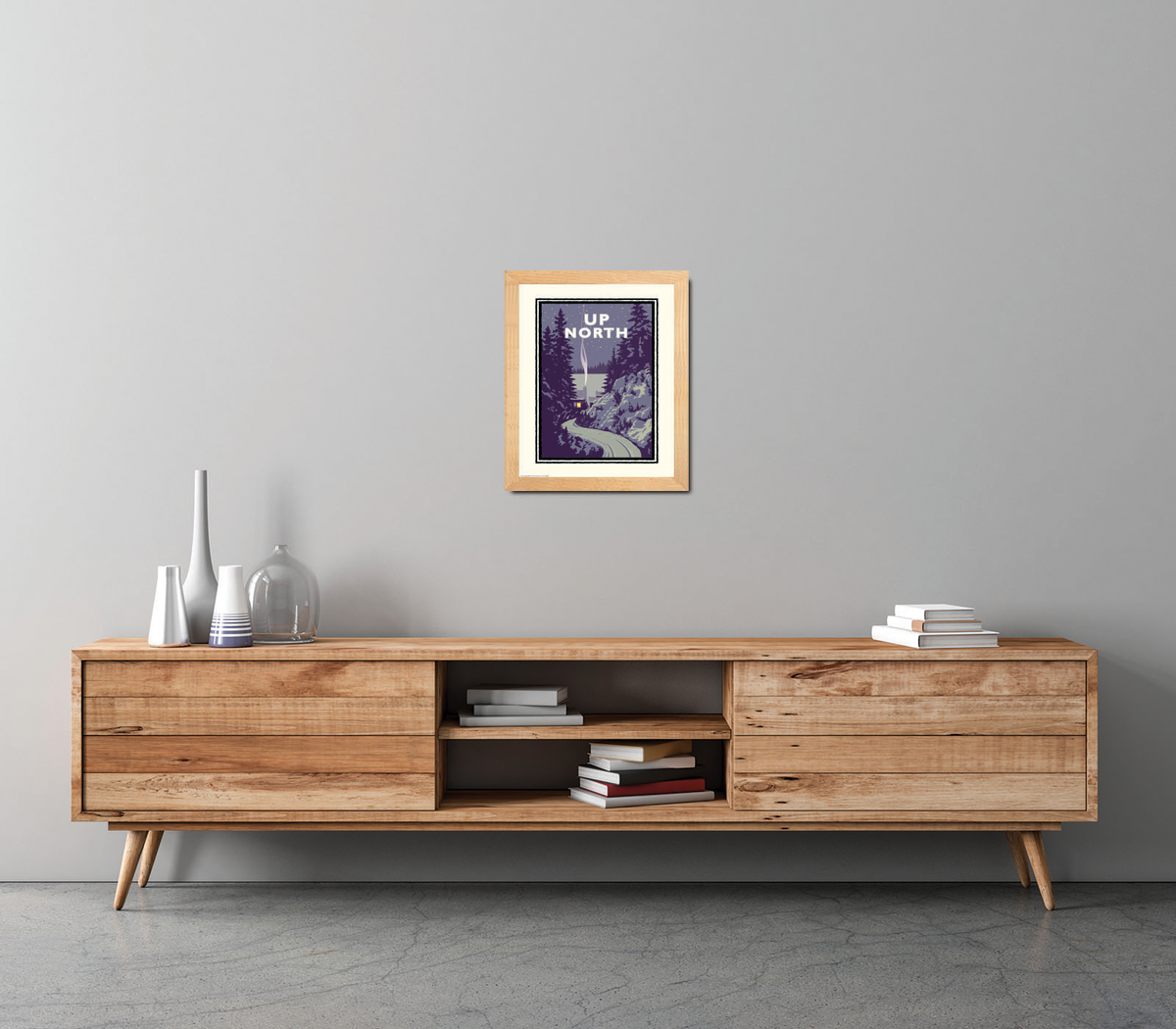 Landmark MN | Up North Cozy Cabin Winter Art Print