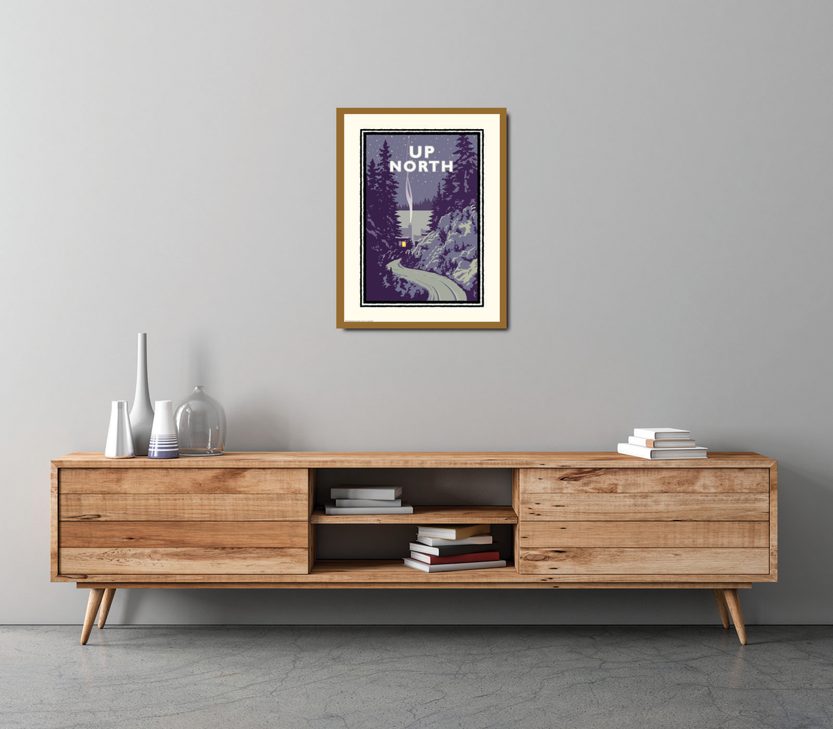 Landmark MN | Up North Cozy Cabin Winter Art Print