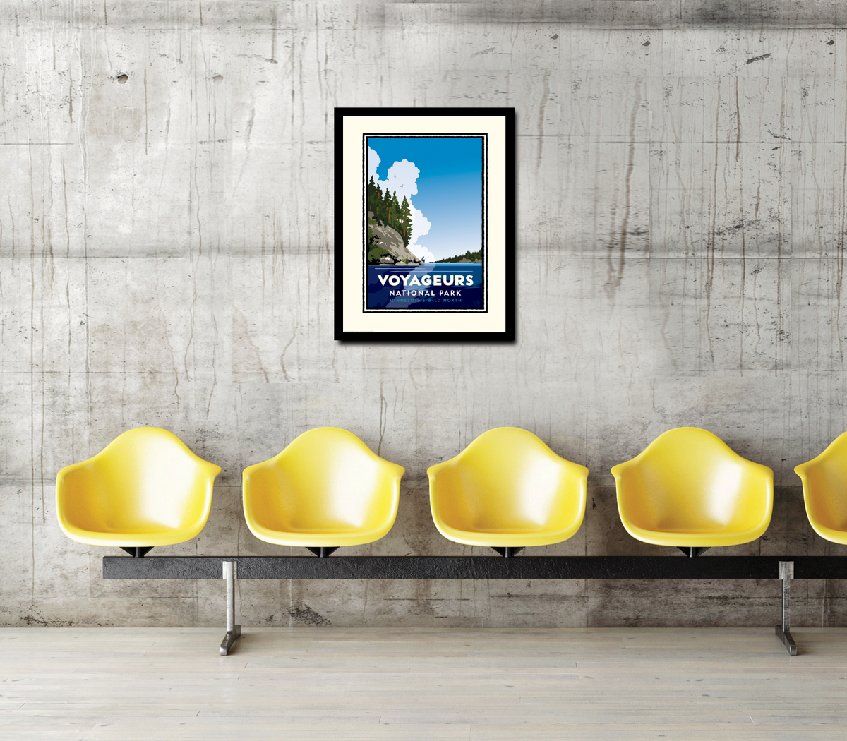 Landmark National Parks |  Voyageurs Blue Sky Fishing Art Print