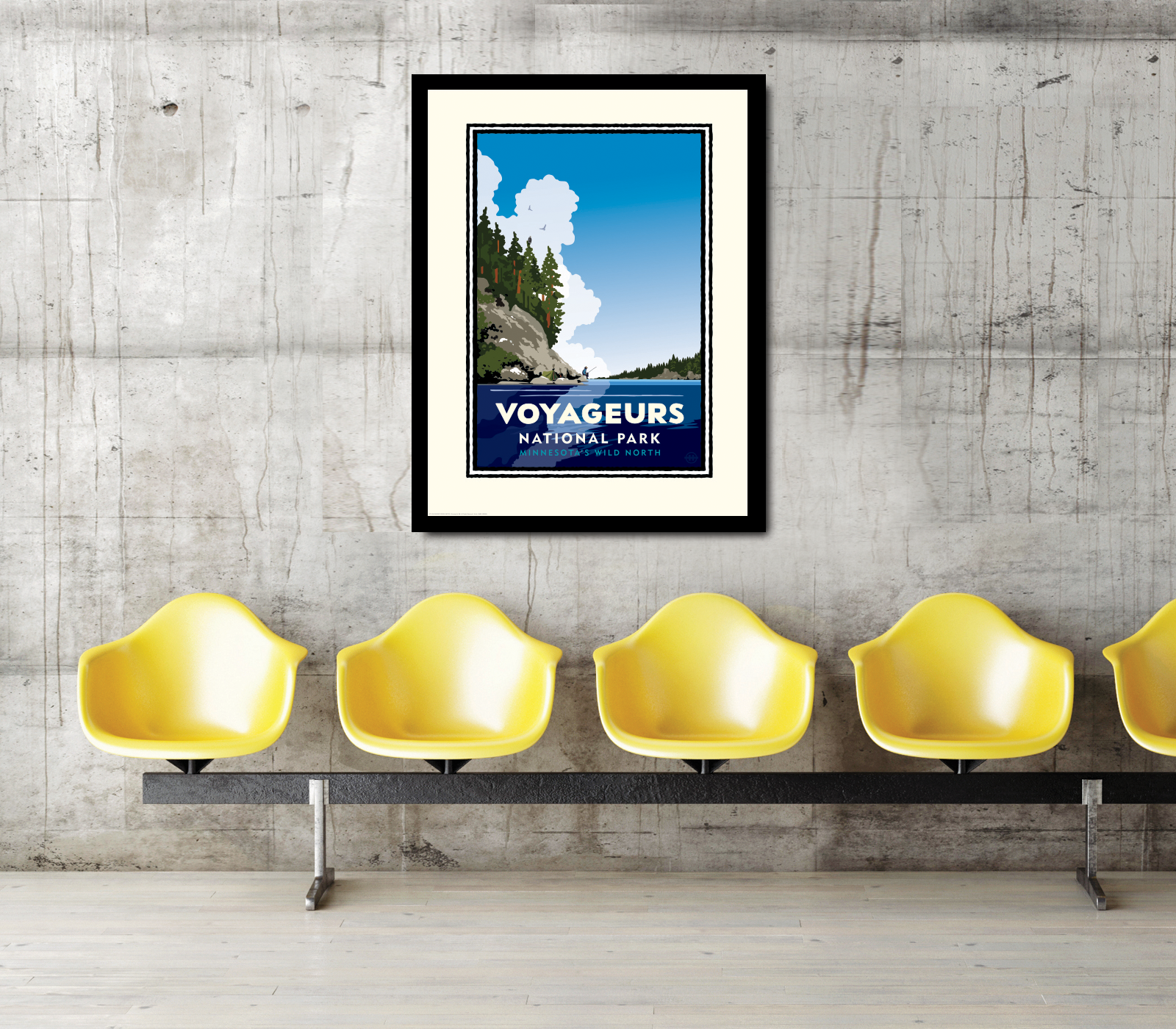 Landmark National Parks |  Voyageurs Blue Sky Fishing Art Print