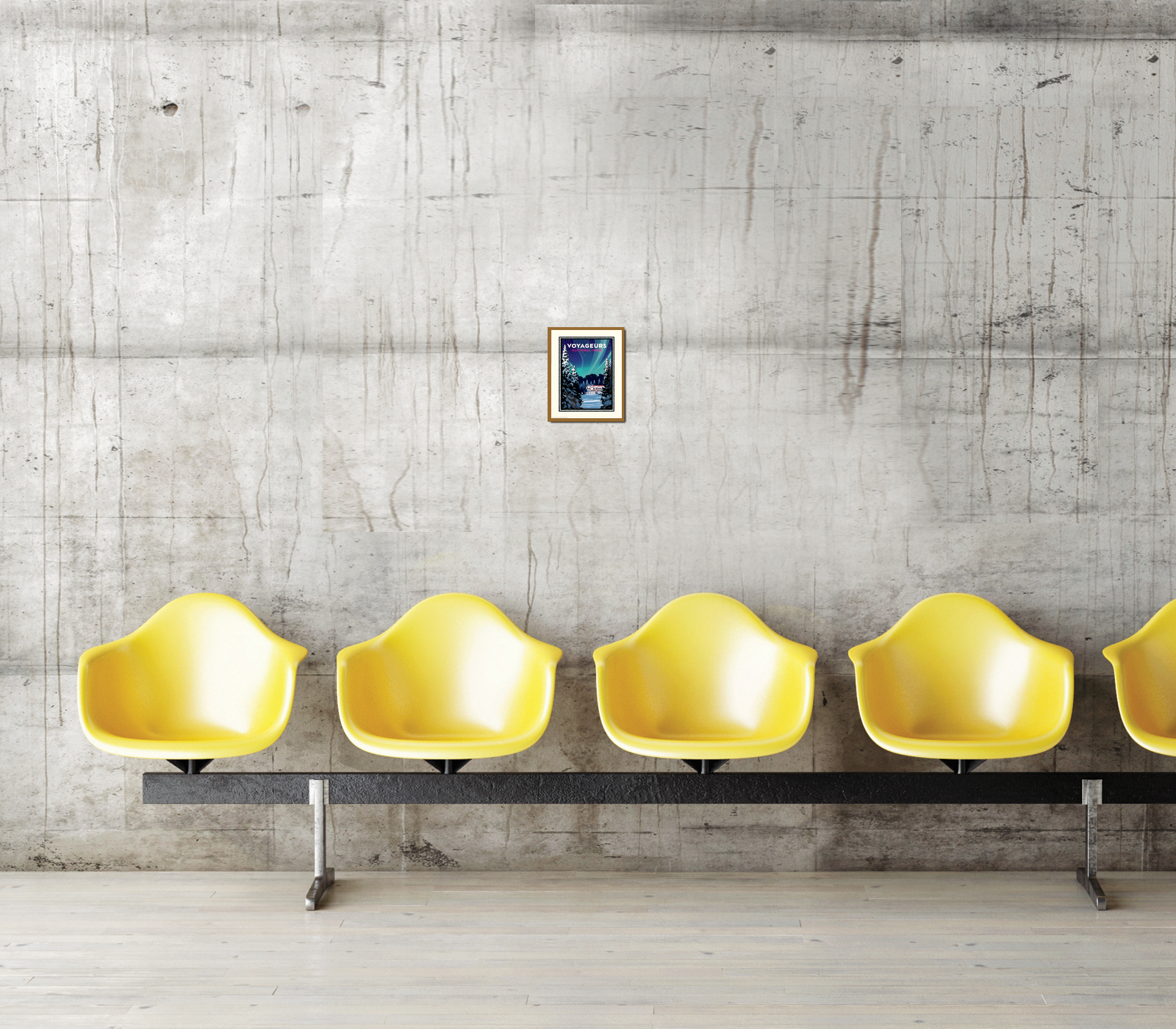 Landmark National Parks | Voyageurs Kettle Falls Winter Aurora Borealis Art Print