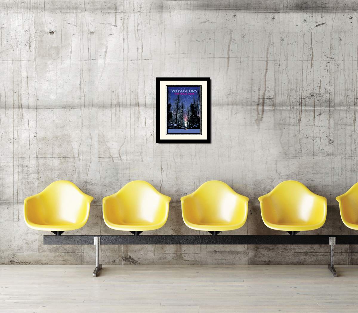 Landmark National Parks | Voyageurs Winter Camp Fire Art Print