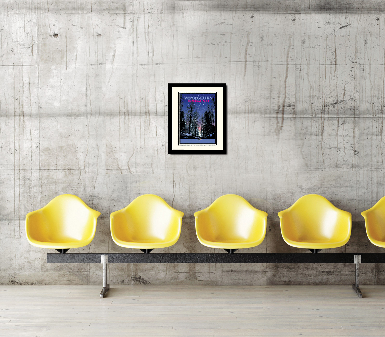 Landmark National Parks | Voyageurs Winter Camp Fire Art Print