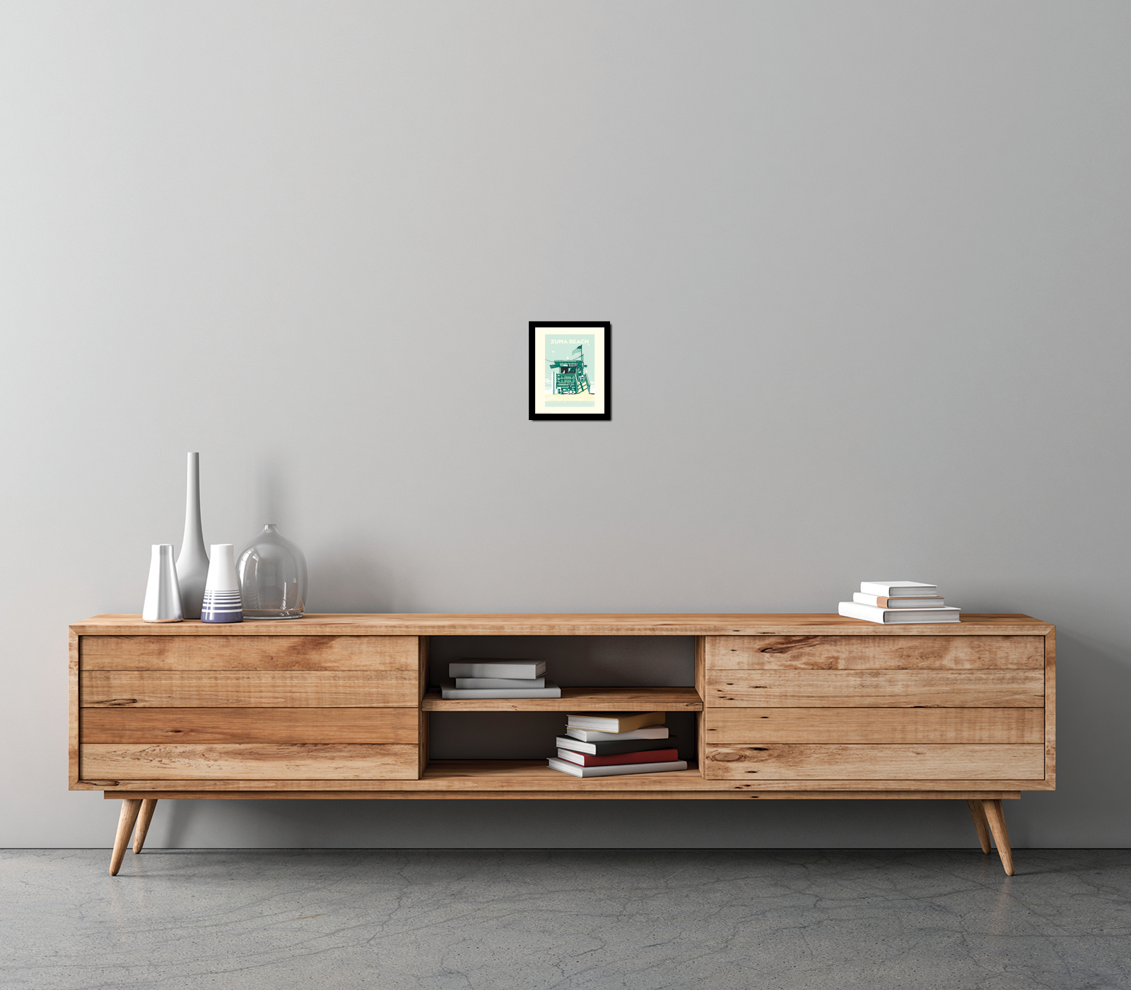 Landmark CA | Lifeguard Stand Zuma Beach Giclee Print