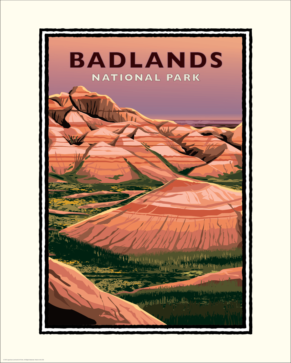 Landmark SD | Badlands National Park Art Print