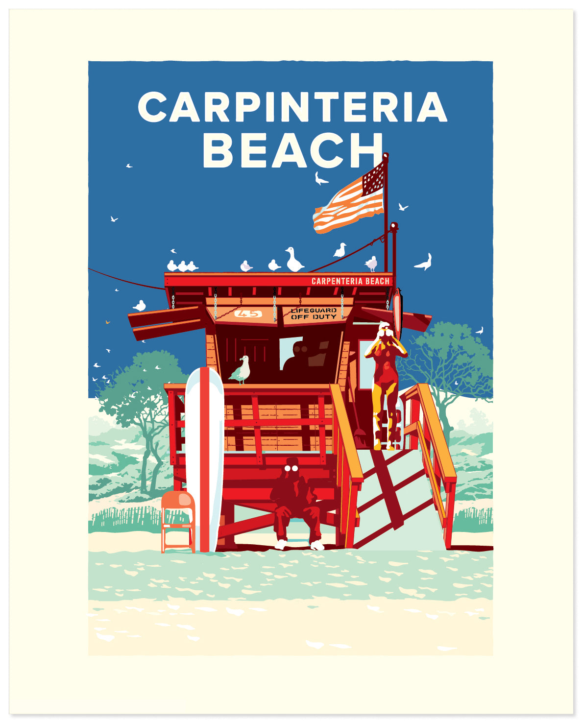 Landmark CA | Lifeguard Stand Carpinteria Beach