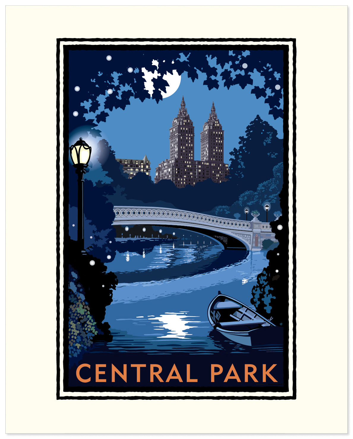 Landmark NY | Central Park Bridge Night NYC