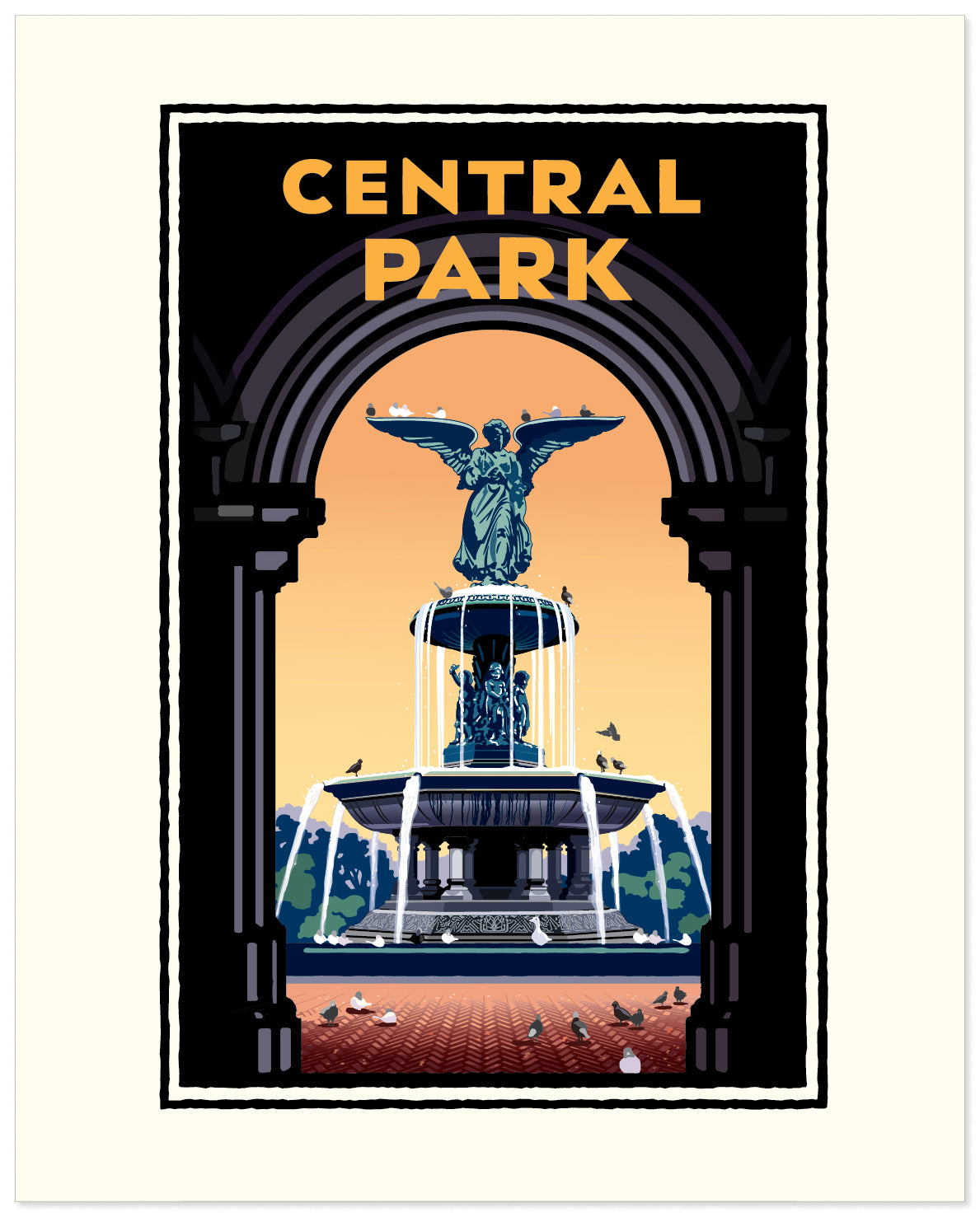 Landmark NY | Central Park Fountain Summer NYC