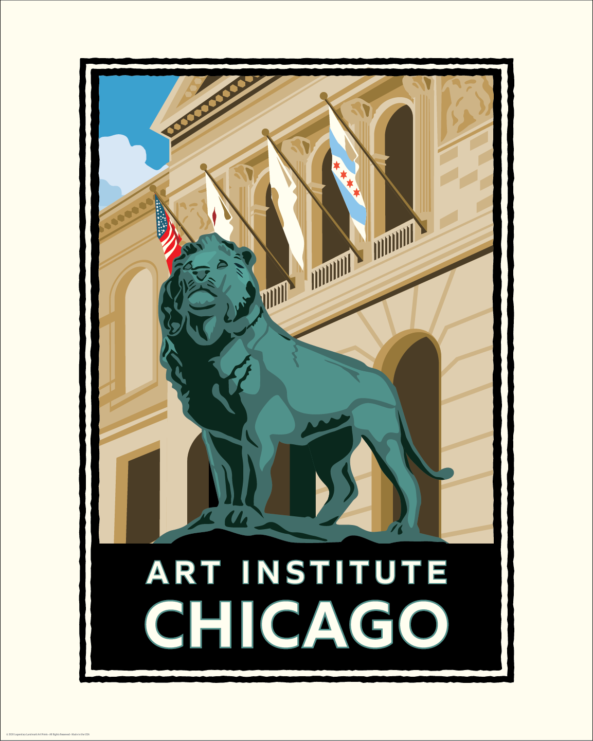 Landmark IL | Art Institute Chicago Art Print