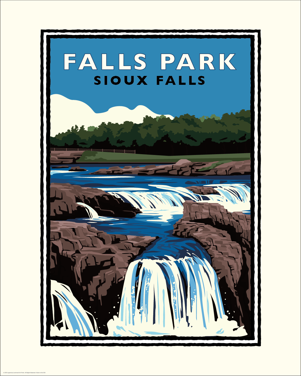 Landmark SD | Falls Park Sioux Falls Art Print