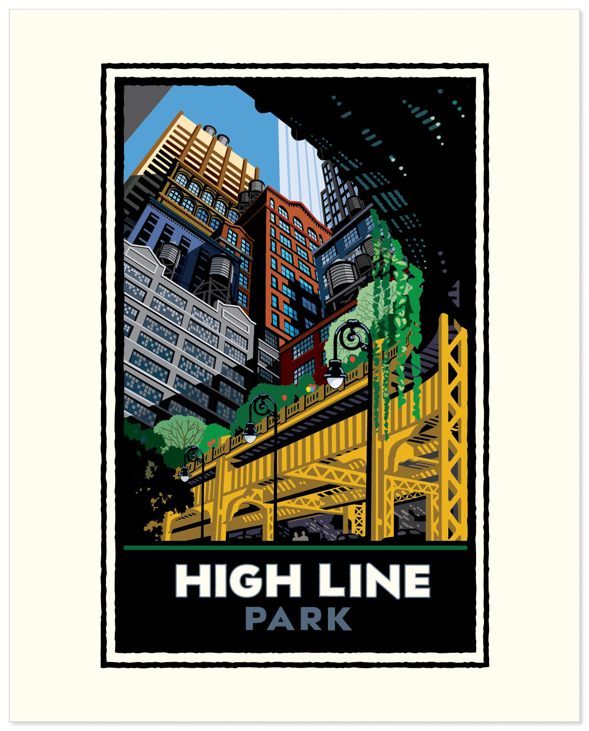 Landmark NY  High Line Park NYC - Legendary Landmark Art Prints