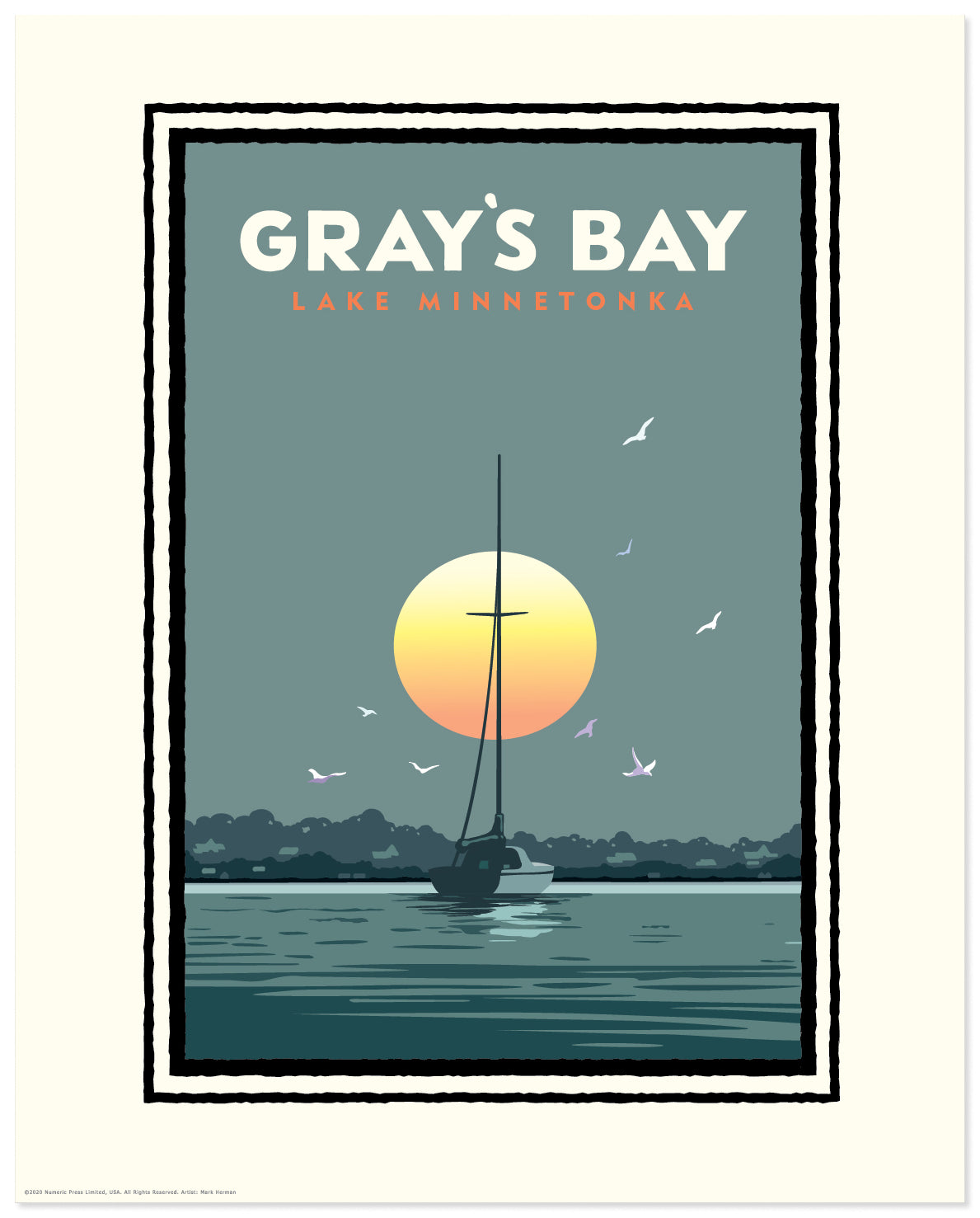 Landmark MN | Lake Minnetonka Gray's Bay Art Print