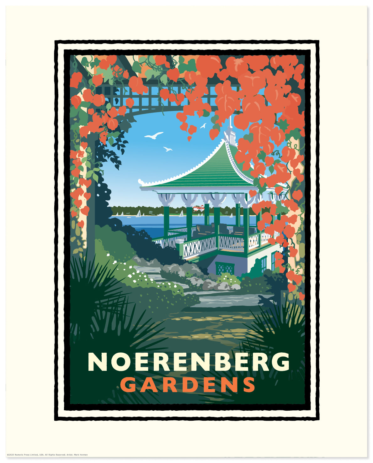 Landmark MN | Lake Minnetonka Noerenberg Gardens Art Print