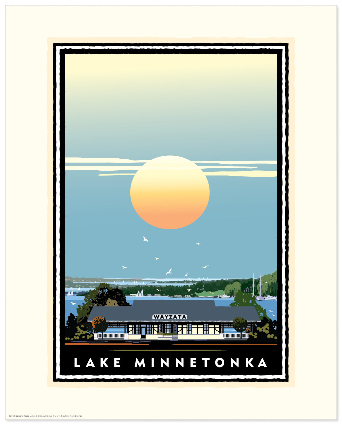 Landmark MN | Lake Minnetonka Wayzata Stationview Art Print
