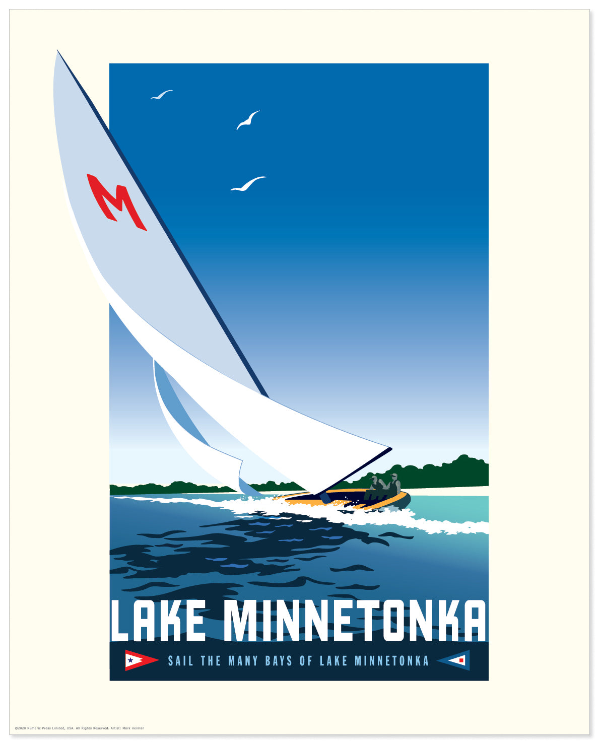 Landmark MN | Lake Minnetonka Yacht Clubs Art Print