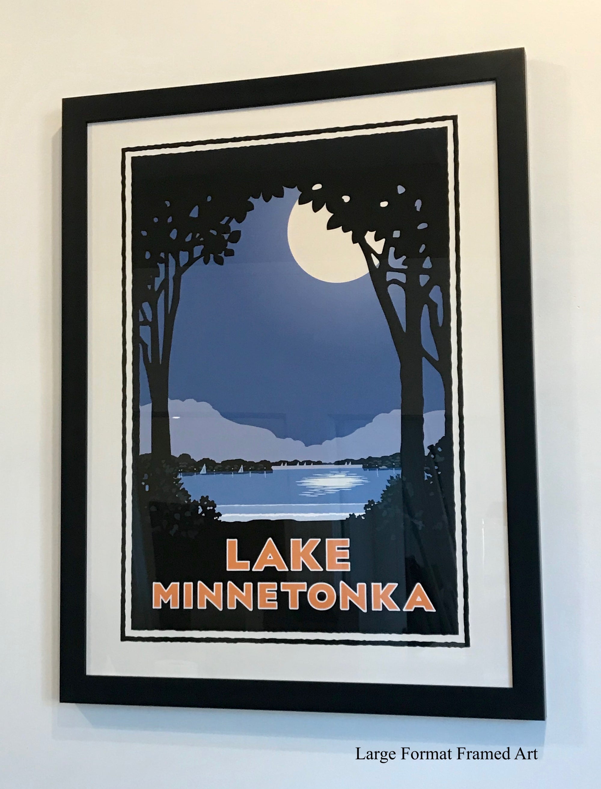 Landmark MN | Lake Minnetonka Moonlight Art Print