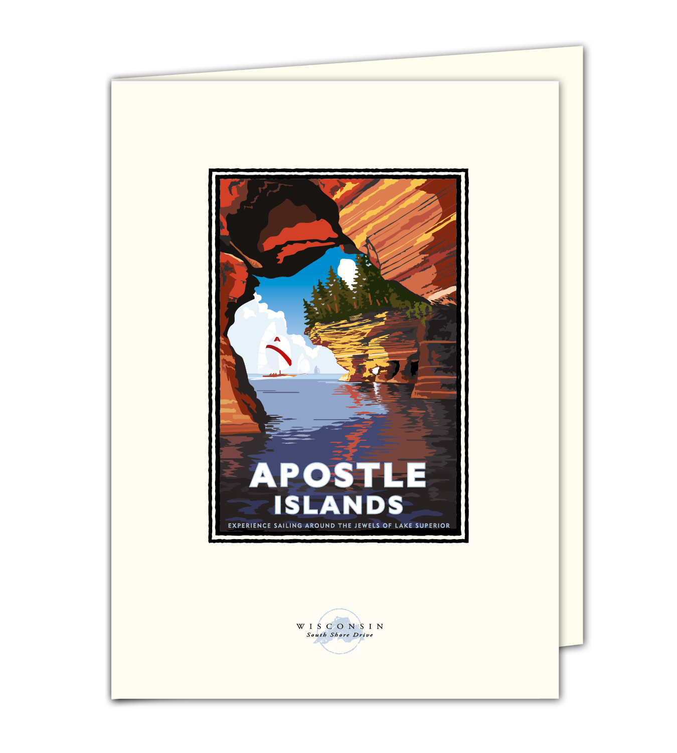 Landmark WI | Apostle Island Cave Art Print