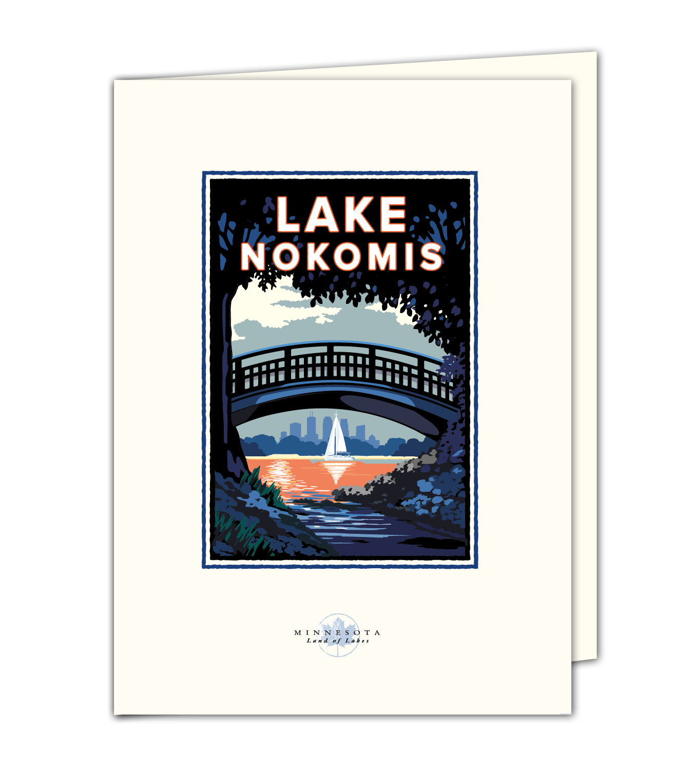 Landmark MN | Lake Nokomis Bridge Minneapolis Art Print
