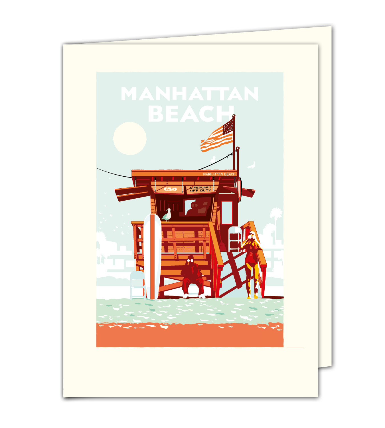 Landmark CA | Lifeguard Stand Manhattan Beach Giclee Print