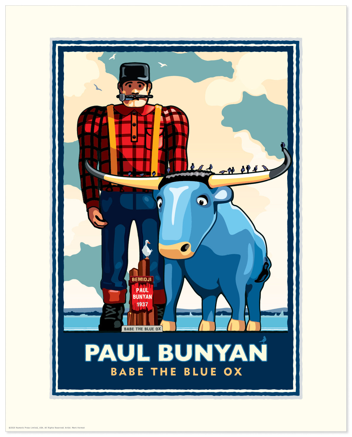 Paul Bunyan Lakeside — Minnesota Art Print