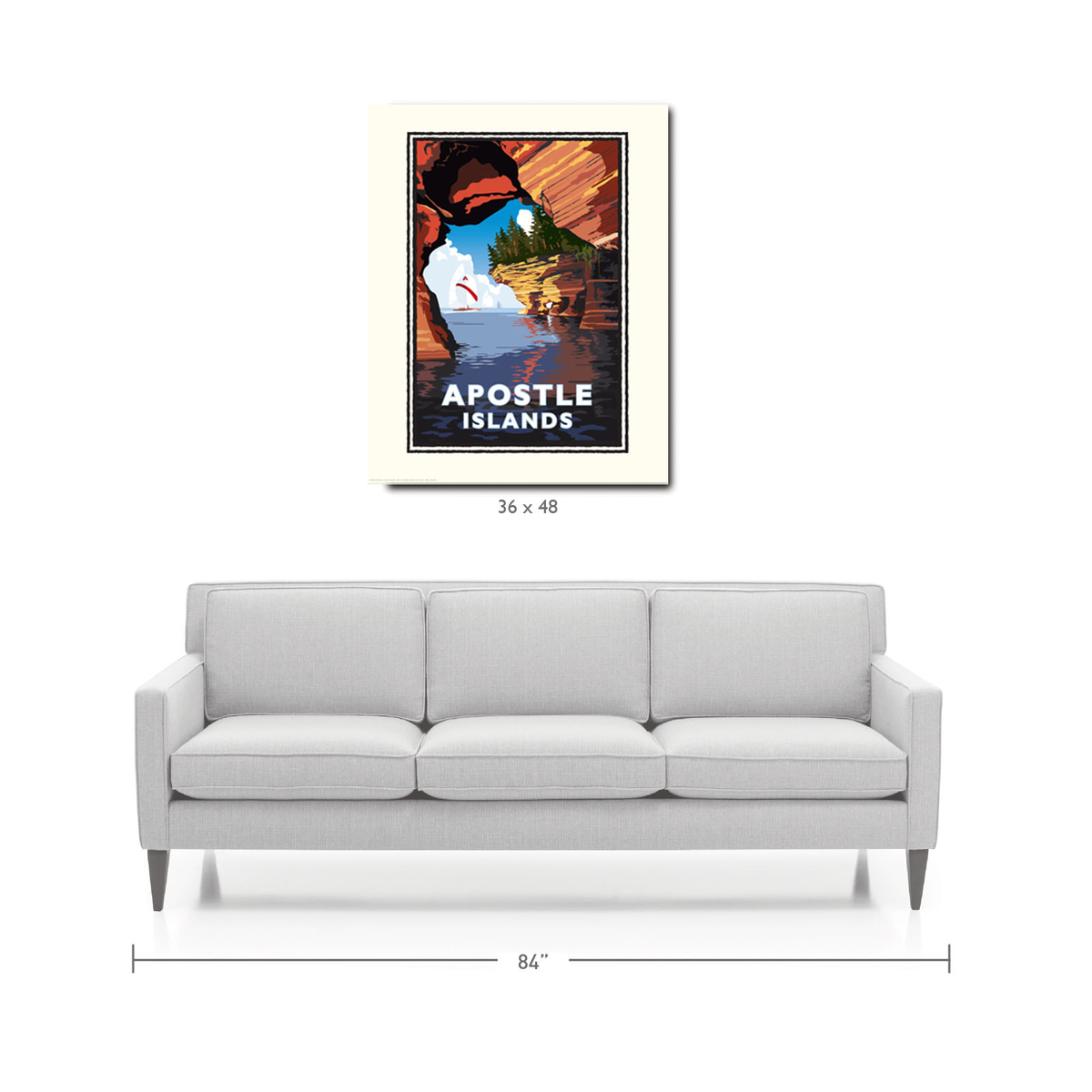 Landmark WI | Apostle Island Cave Art Print