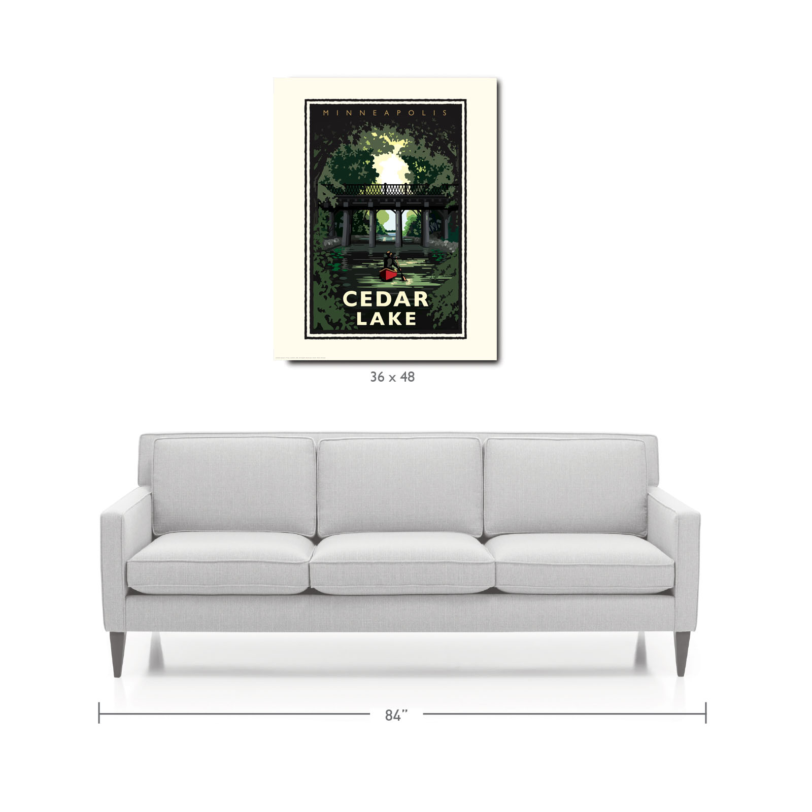 Landmark MN | Cedar Lake Minneapolis Art Print