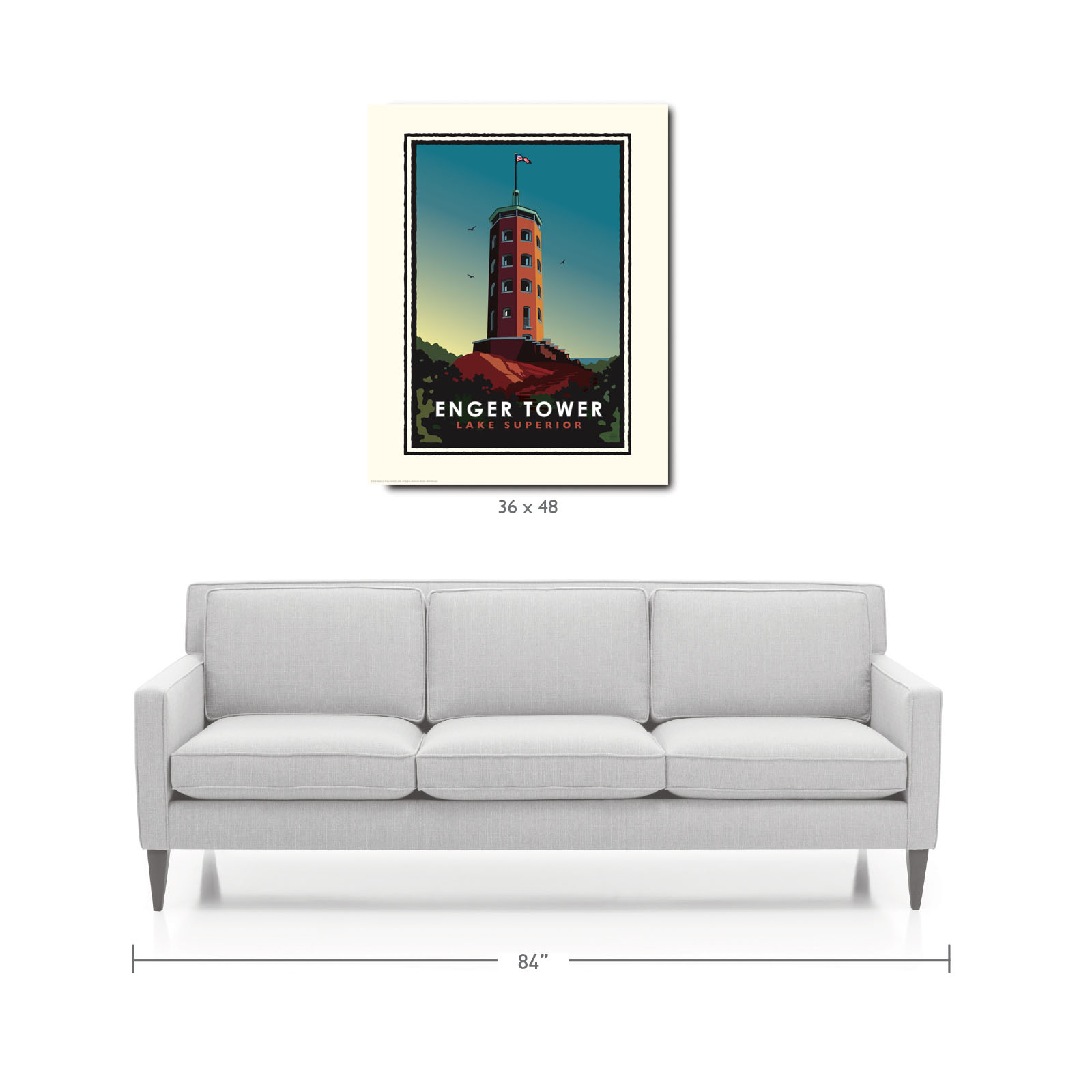 Landmark MN | Enger Tower Lake Superior Art Print