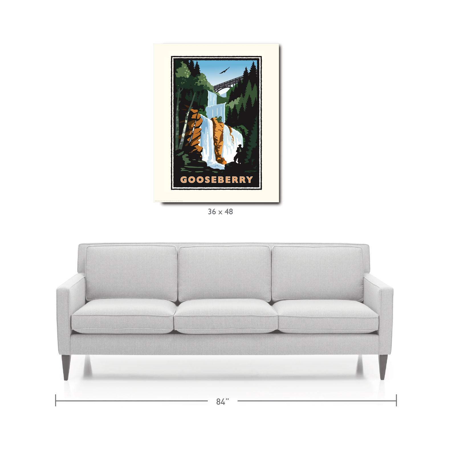 Landmark MN | Gooseberry Falls Lake Superior Art Print