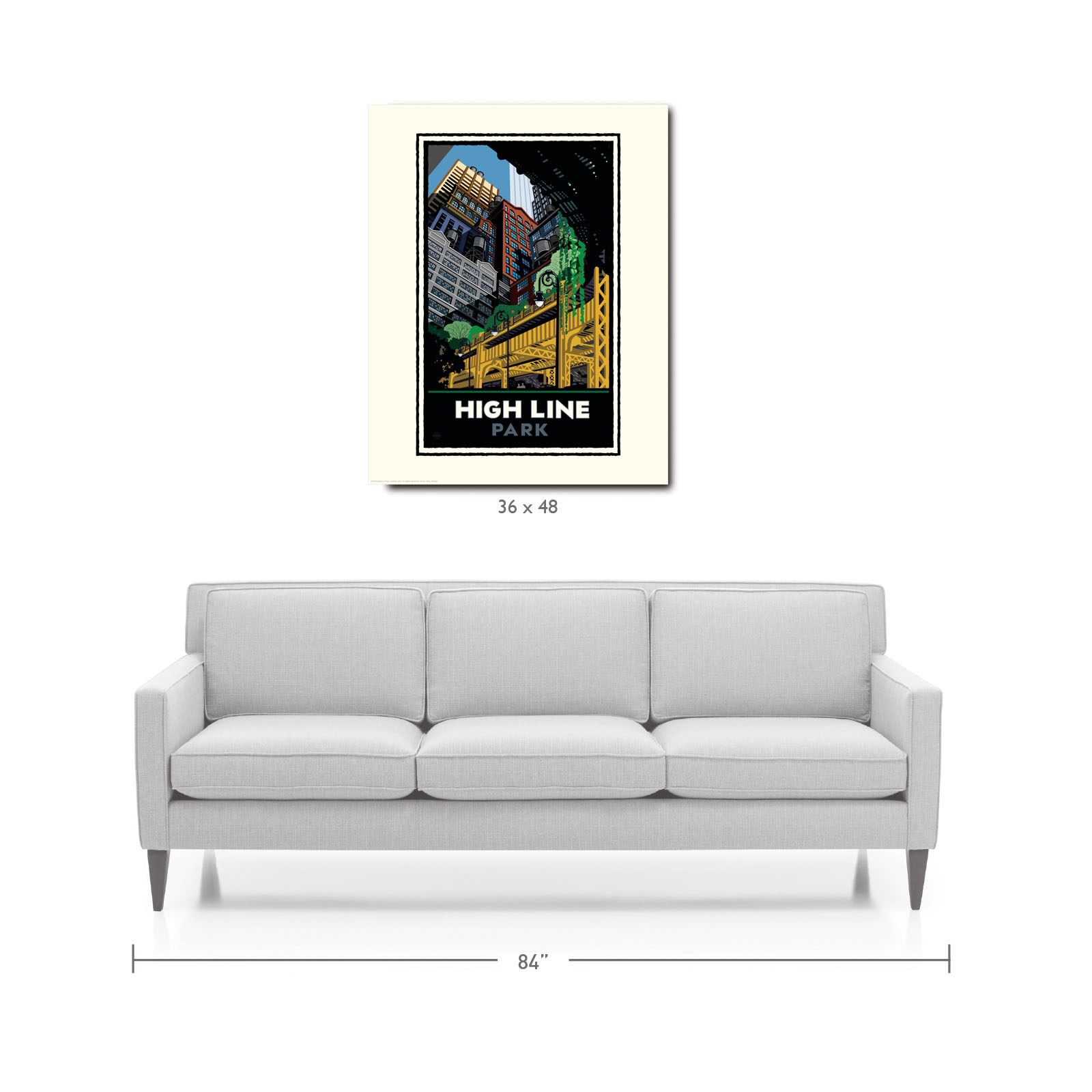 Landmark NY  High Line Park NYC - Legendary Landmark Art Prints