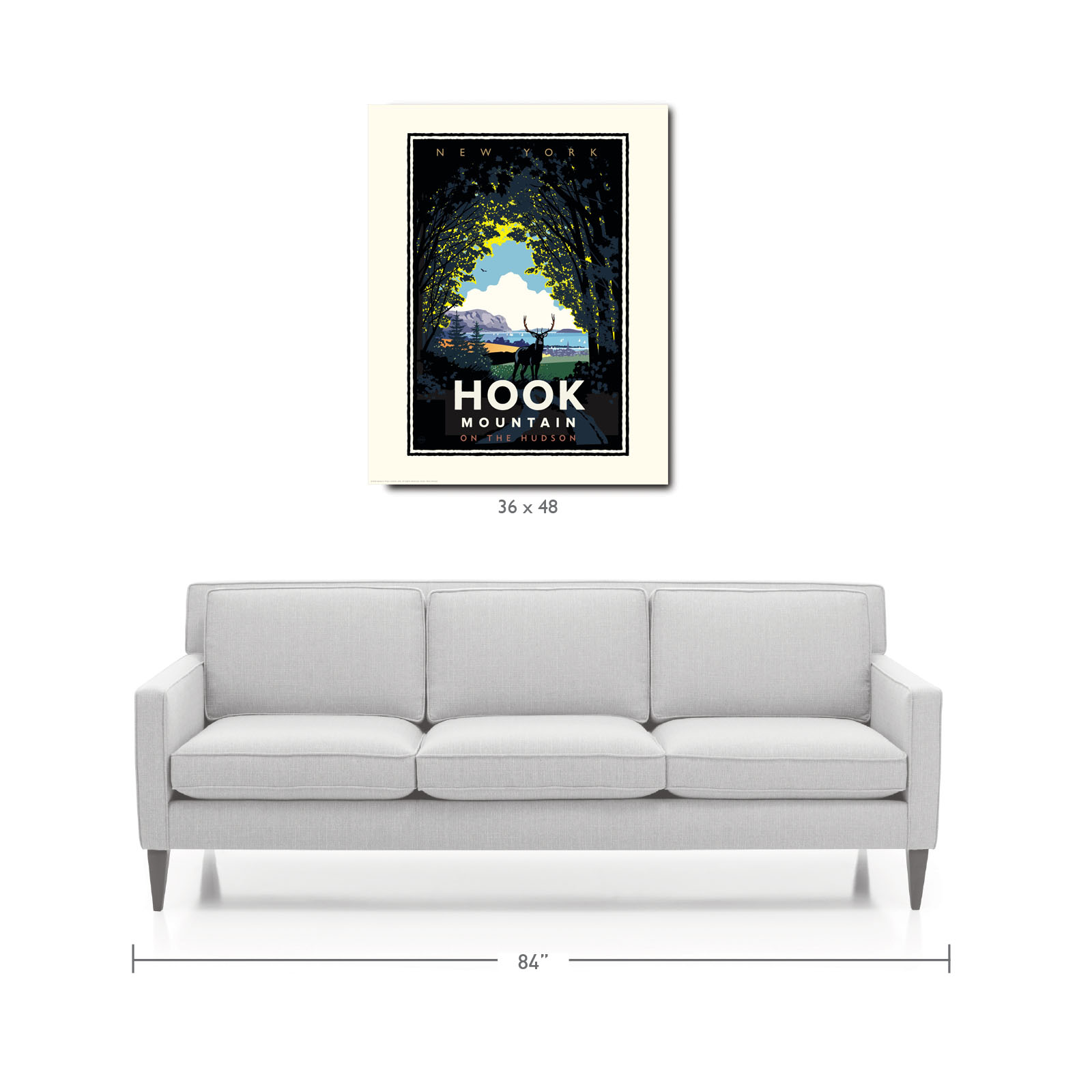 Landmark NY | Hook Mountain on the Hudson Art Print