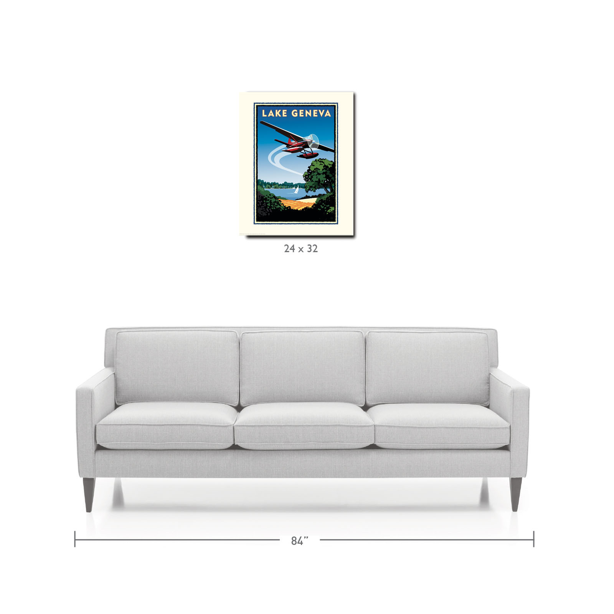Landmark MN | Lake Geneva Seaplane Art Print