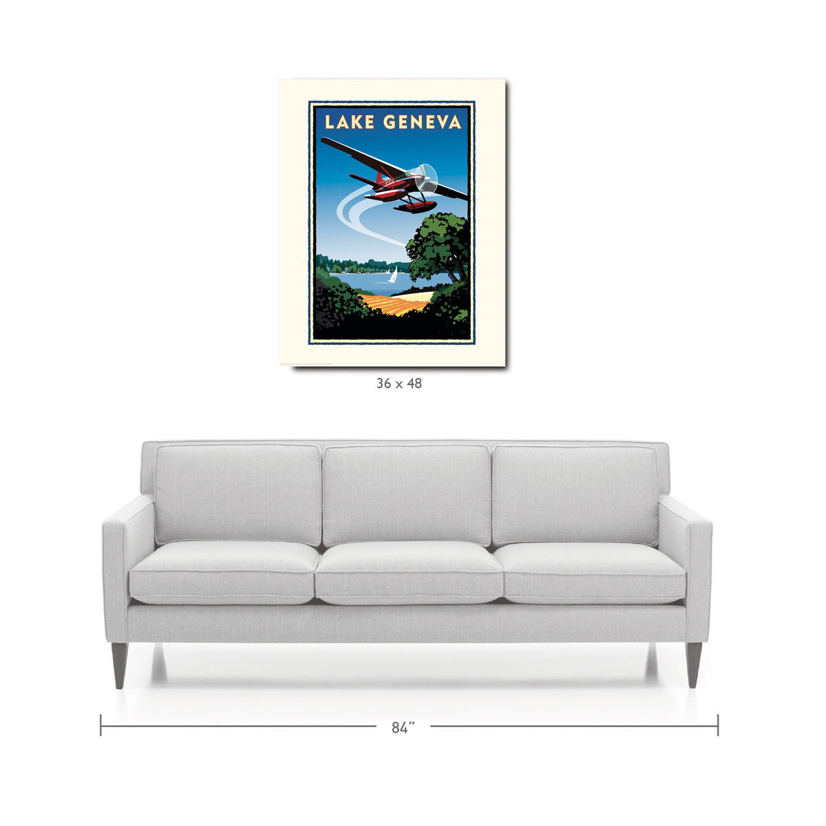 Landmark MN | Lake Geneva Seaplane Art Print