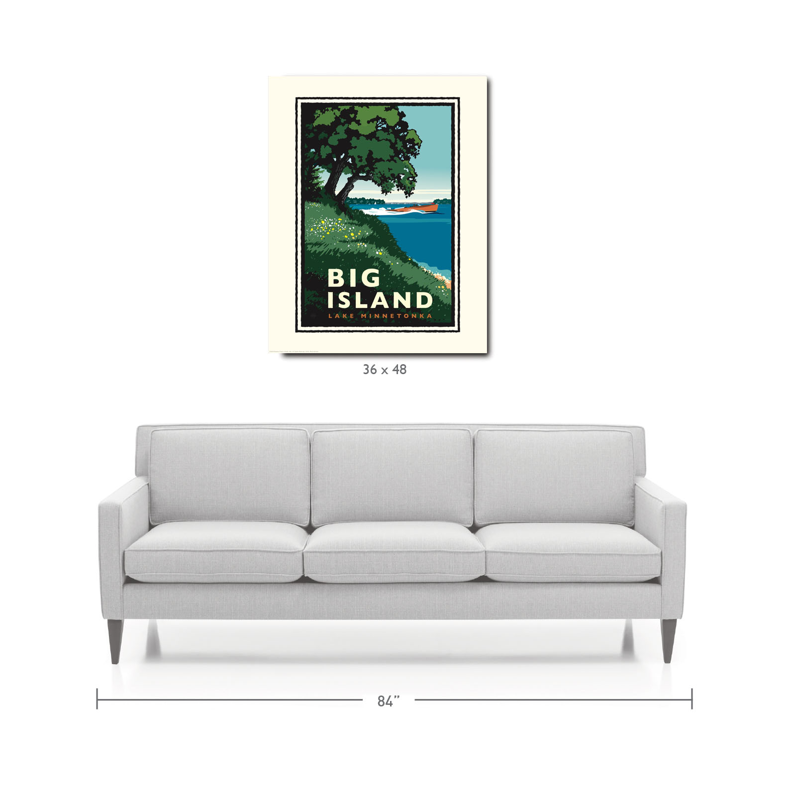 Landmark MN | Lake Minnetonka Big Island Art Print