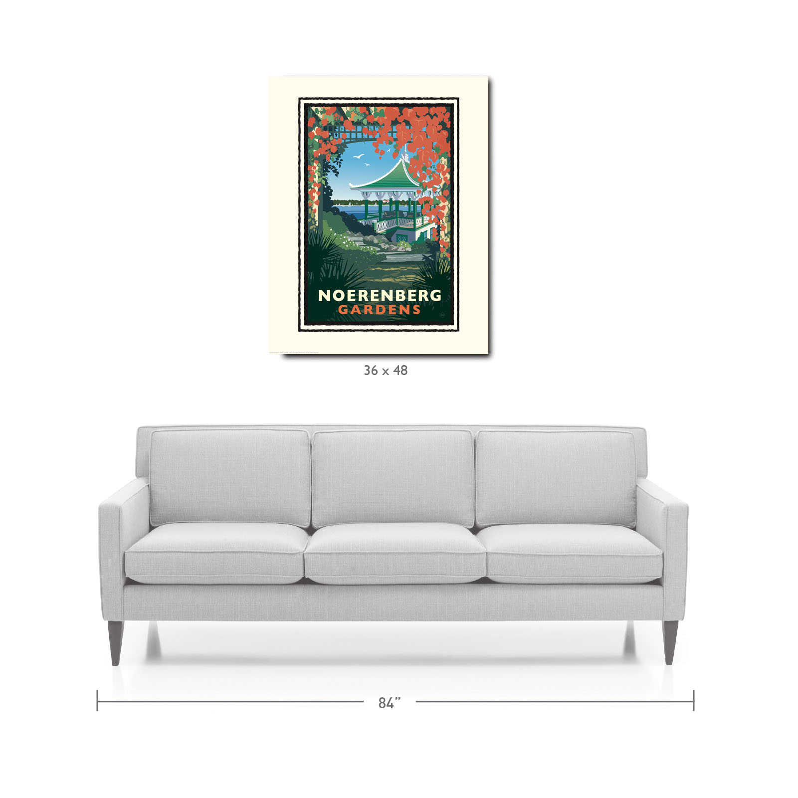 Landmark MN | Lake Minnetonka Noerenberg Gardens Art Print