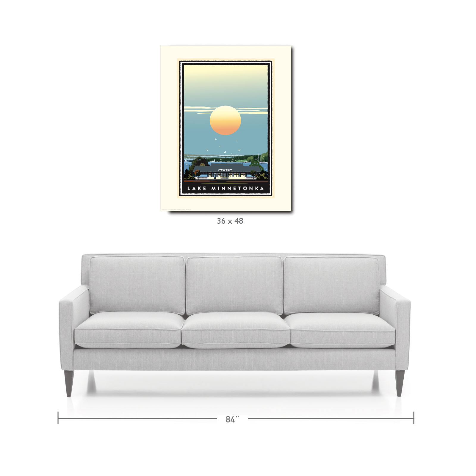 Landmark MN | Lake Minnetonka Wayzata Stationview Art Print