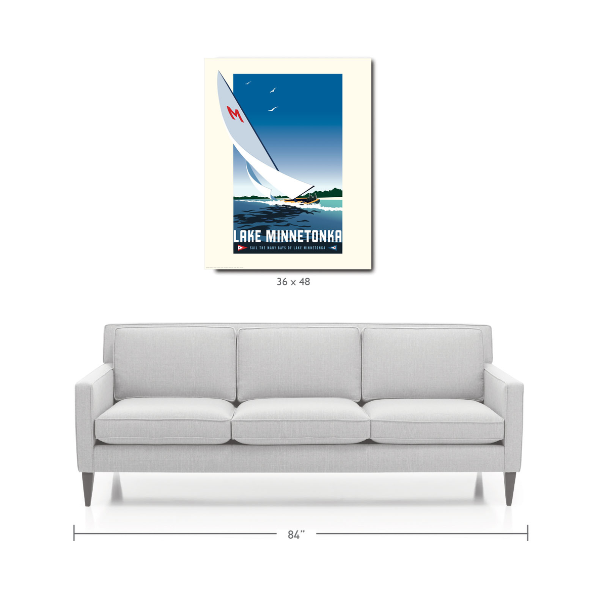 Landmark MN | Lake Minnetonka Yacht Clubs Art Print