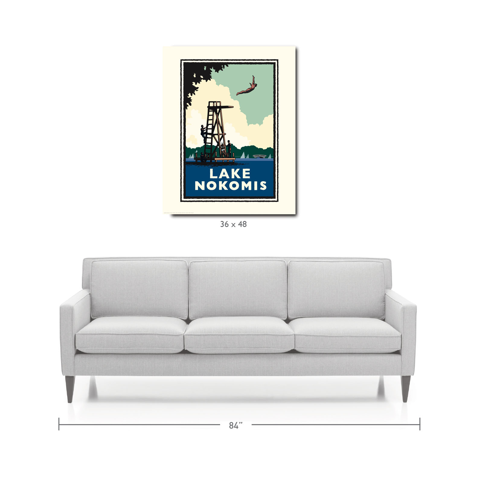 Landmark MN | Lake Nokomis High Dive Minneapolis Art Print