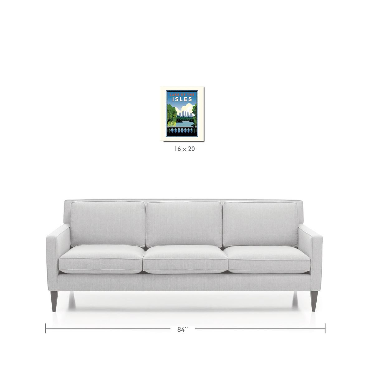 Landmark MN | Lake of the Isles Cityview Minneapolis Art Print