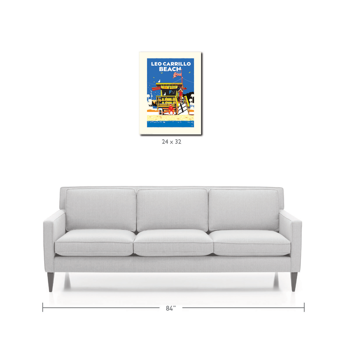 Landmark CA | Lifeguard Stand Leo Carrillo Beach Art Print