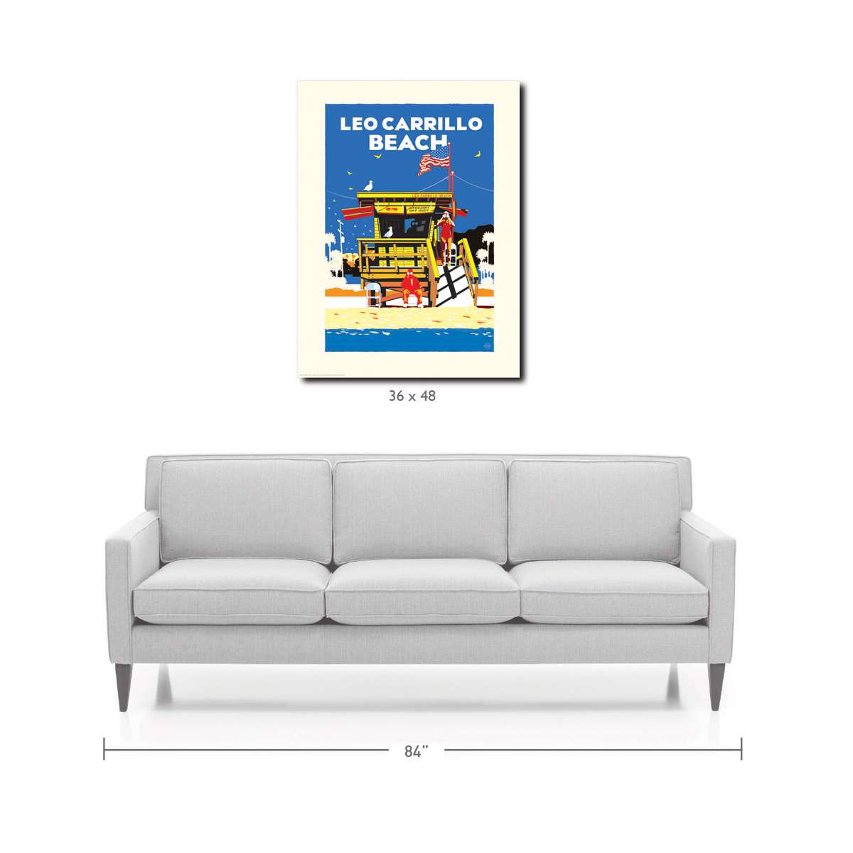 Landmark CA | Lifeguard Stand Leo Carrillo Beach Art Print