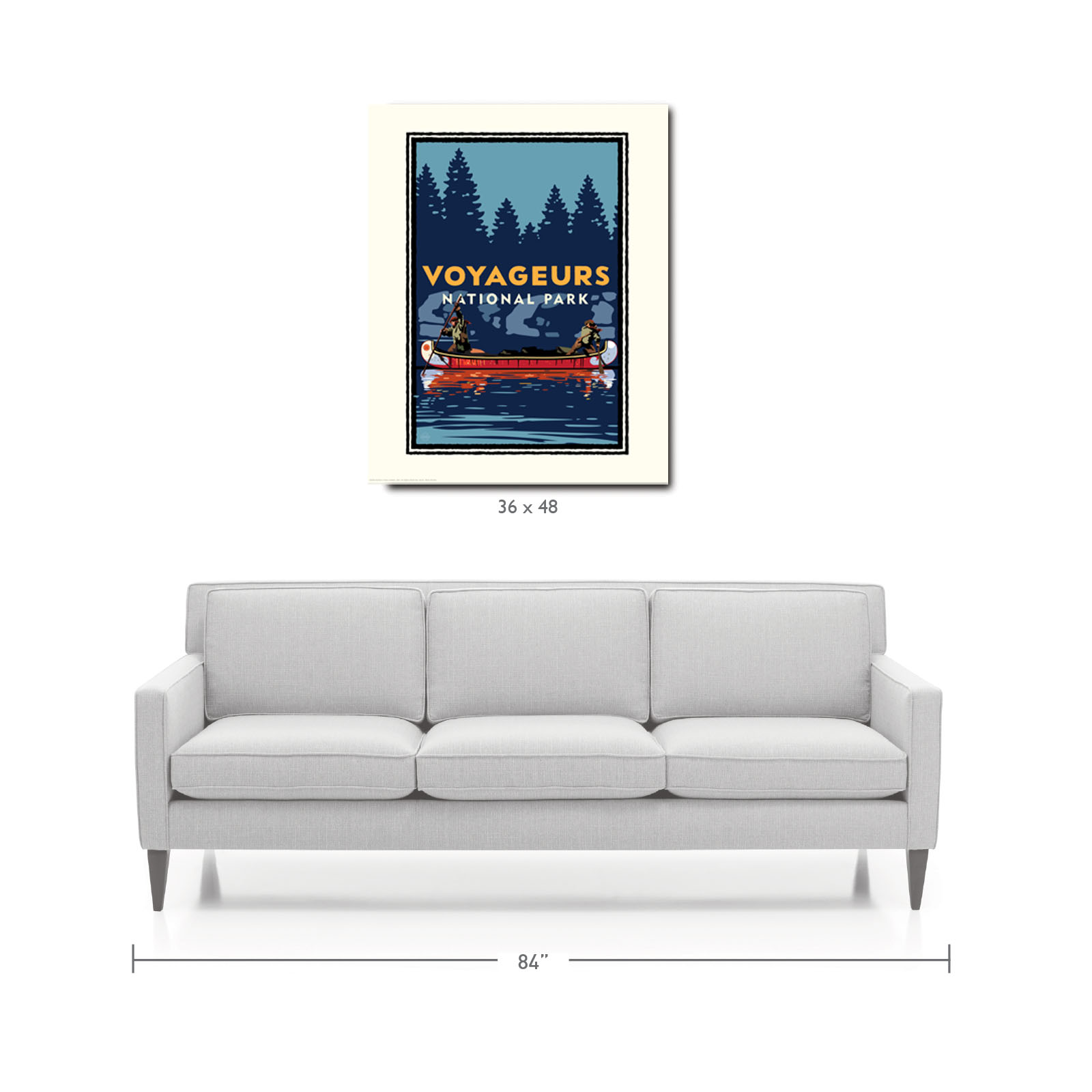 Landmark National Parks |  Voyageurs Canoe