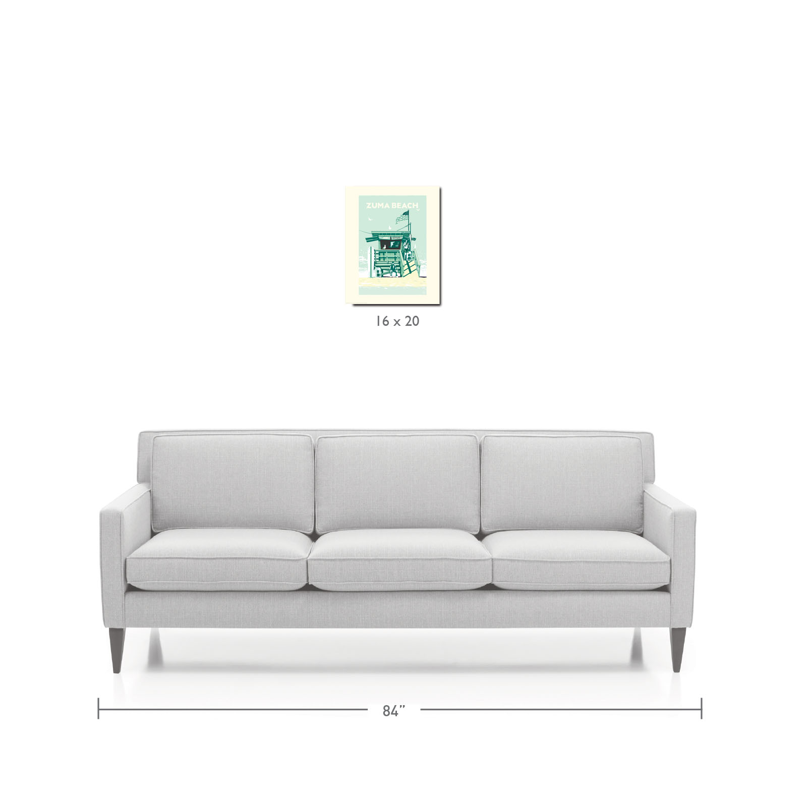 Landmark CA | Lifeguard Stand Zuma Beach Giclee Print