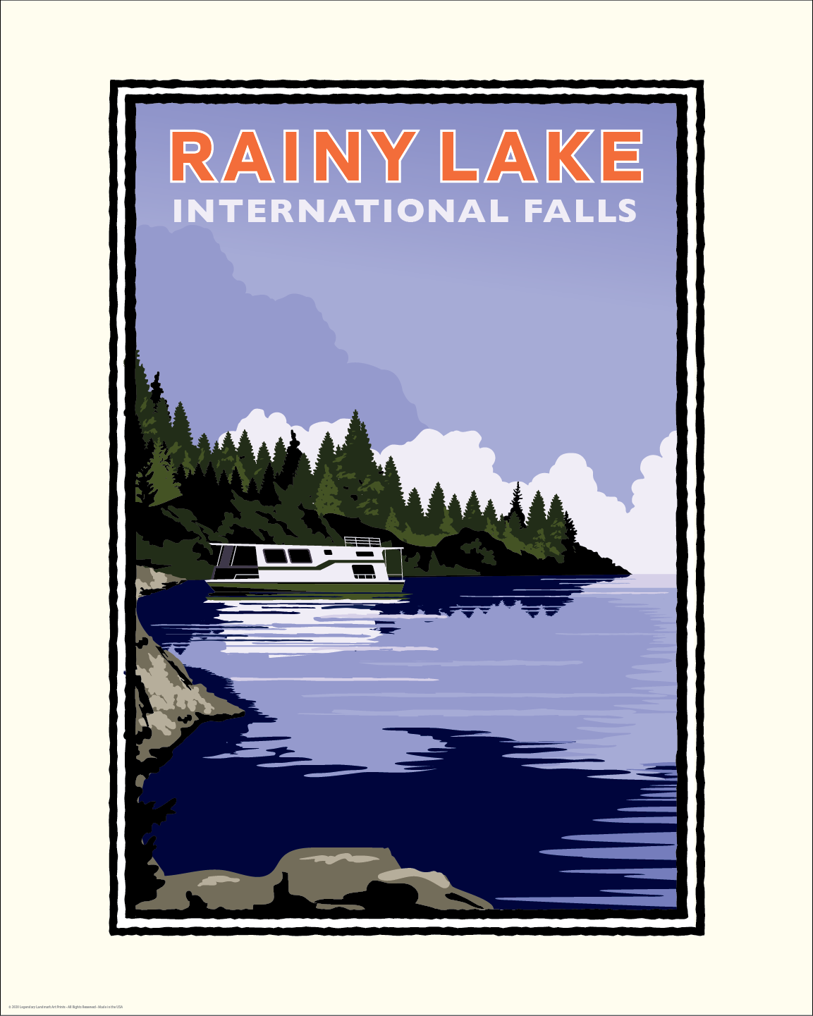 Landmark MN | Rainy Lake International Falls Art Print